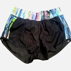 Active8 Black Running Shorts M Vibrant Waistband Lightweight Athletic Fitness M